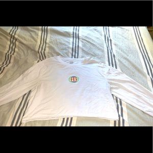 Cropped White Vans Long-Sleeve Shirt